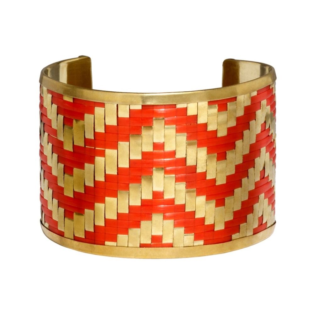 Artisan Handcrafted Chevron Brass Cuff Bracelet